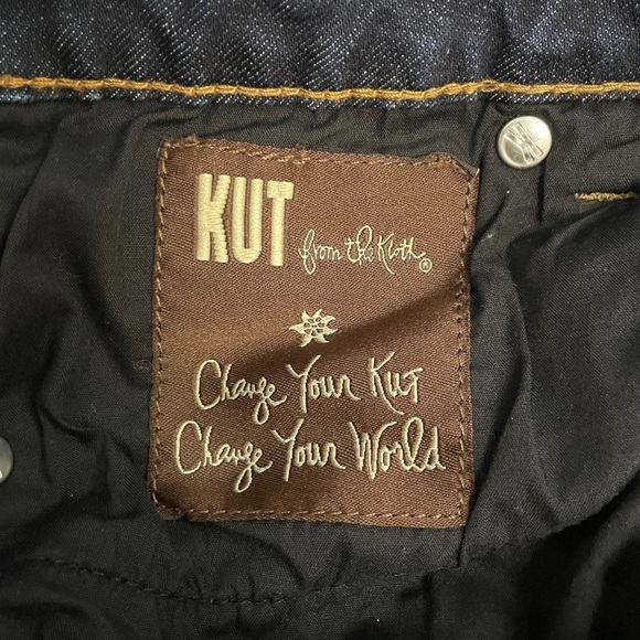 Kut from the Kloth Reese Mid Rise Ankle Straight Leg Blue Denim Jean Size 8 - Picture 10 of 12